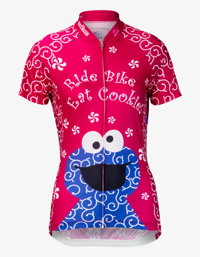 Cycling Jersey Cookie Monster Women Uk, transparent png