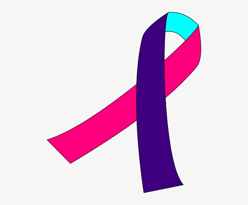 Pink Cancer Ribbon Png Jpg Royalty Free Library - Thyroid Cancer Ribbon Vector, transparent png