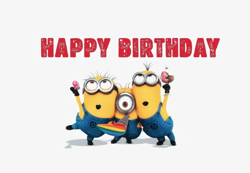 Happy Minions Png Picture - Happy Birthday Cartoon Minions, transparent png