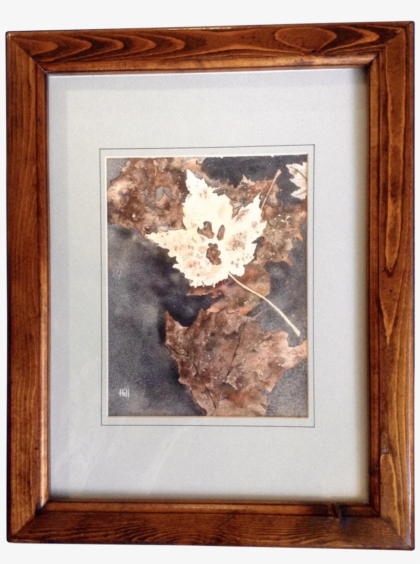 Hill, Autumn Maple Leaf Watercolor Painting Works On - Picture Frame, transparent png