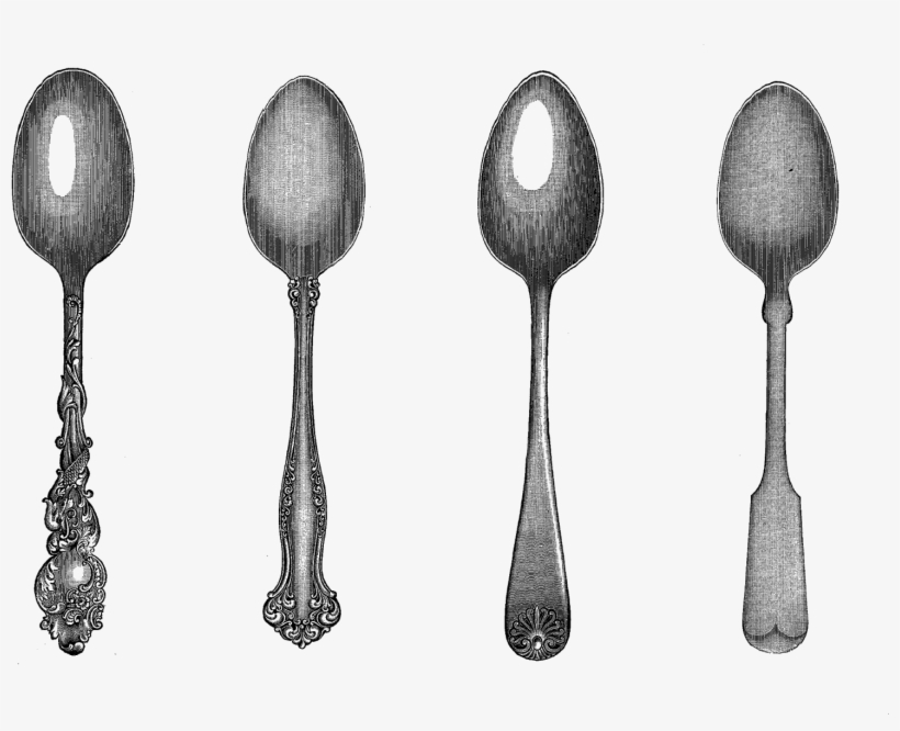 Drawn Spoon Teaspoon - Vintage Spoon Illustration And Png, transparent png
