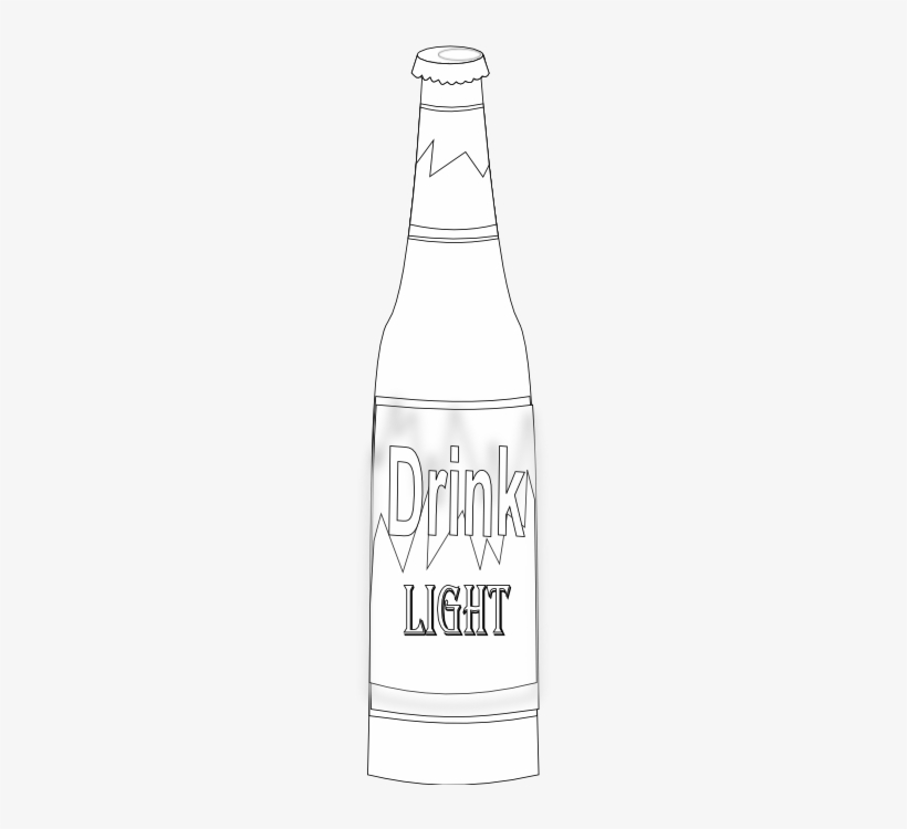 Beer Bottle Black White Line Art 555px 50 - G & H Body Milk, transparent png