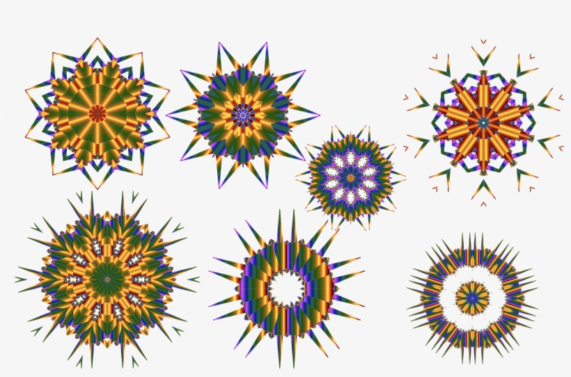 This Free Icons Png Design Of Rainbow Snowflakes, transparent png