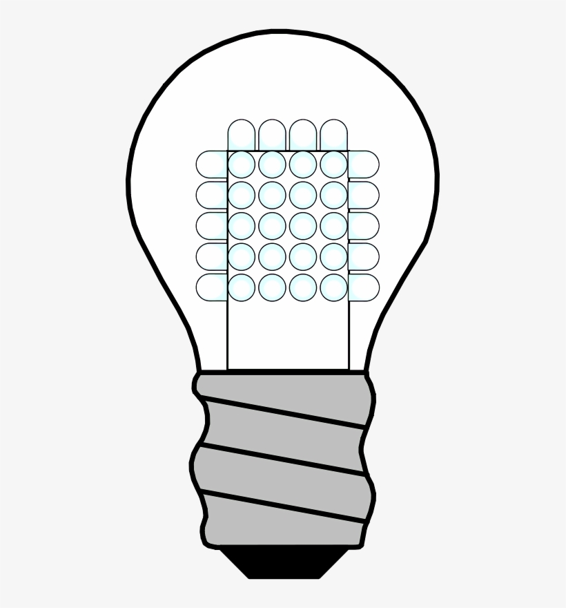 Led Light Bulb - Lightbulb Clipart, transparent png