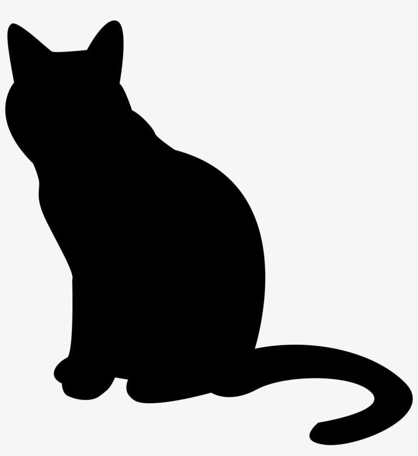 Cat Silhouette 2 1,853×1,931 Pixels - Cat Silhouette Png, transparent png