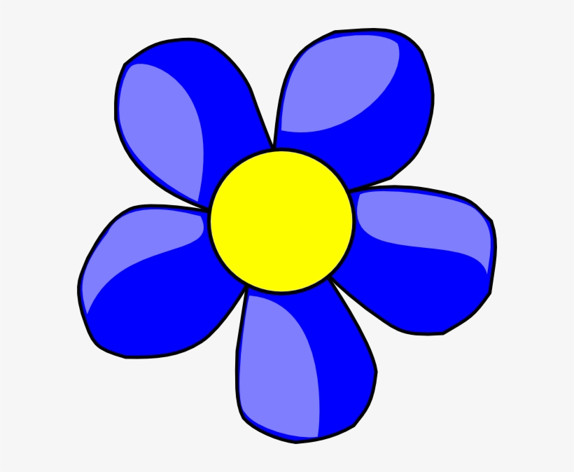 Flowers Clipart Clipart - Clip Art Blue Flower, transparent png