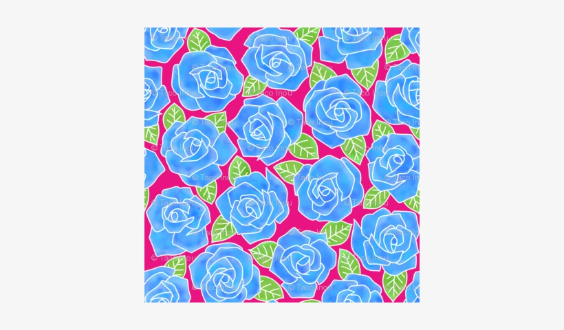 Dense Rose Watercolor Blue - Floribunda, transparent png