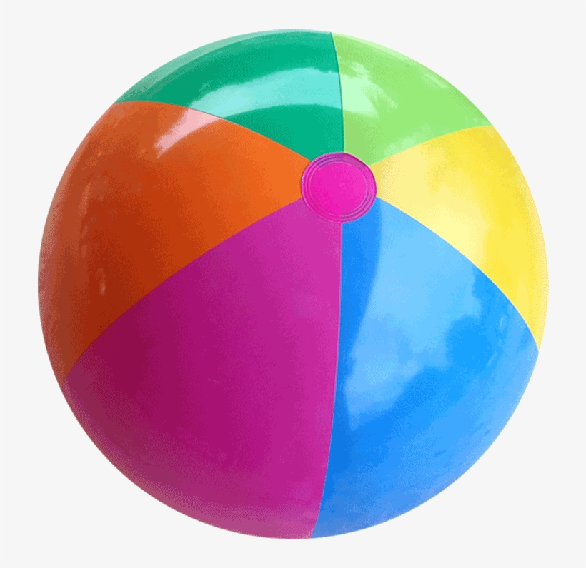 Beach Ball Purple Orange Blue - Balloon Beach Png, transparent png
