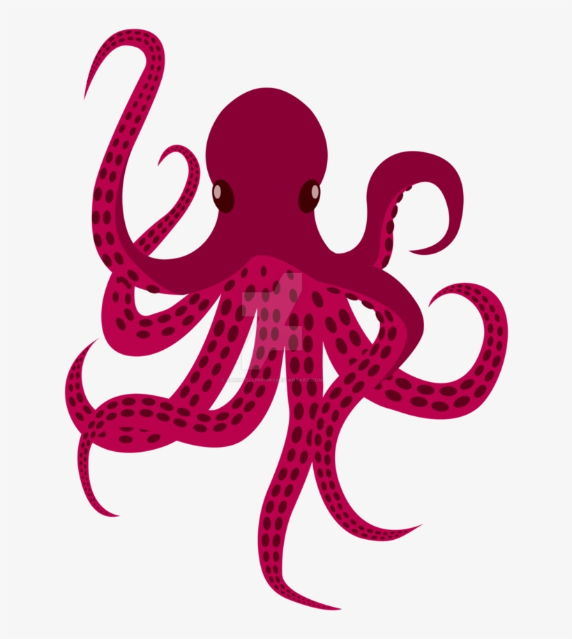 Red Octopus By Carocollins - Octopus Vector Png, transparent png