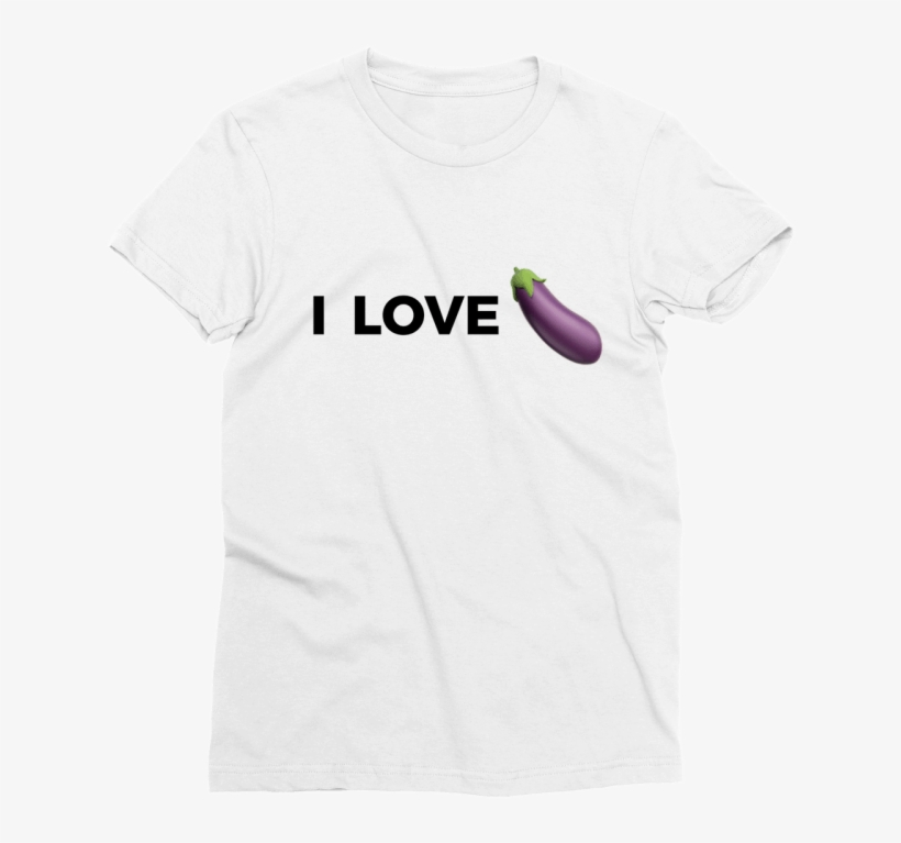Bottom Basics I Love Eggplant Emoji Top T-shirt - Spacex T Shirt, transparent png