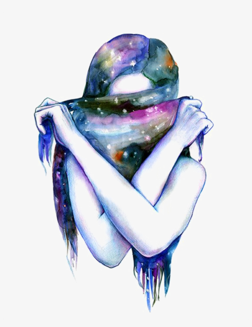 Report Abuse - Galaxy Girl Art, transparent png