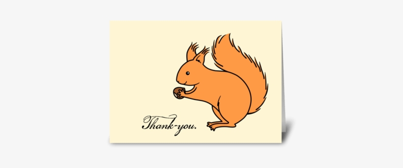 Thank-you Red Squirrel Greeting Card - Greeting Card, transparent png