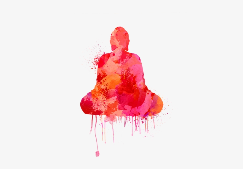 Click And Drag To Re-position The Image, If Desired - Red Buddha Watercolor Art Art Print - Mini, transparent png