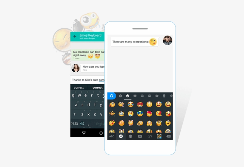 Kika Android Keyboard App - Emoji, transparent png