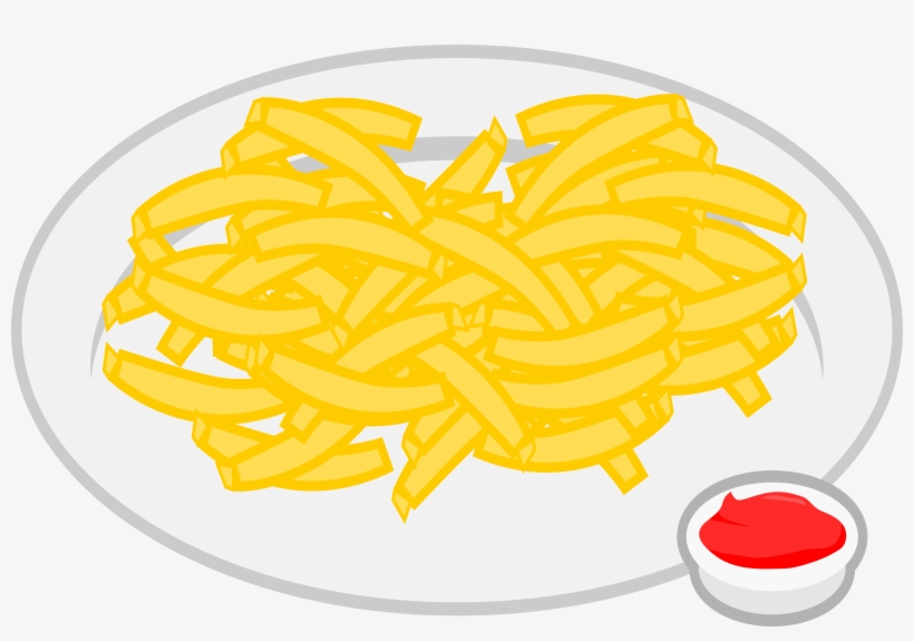 Image Black And White Library Clipart French Fries - Clipart French Fries On Plate, transparent png