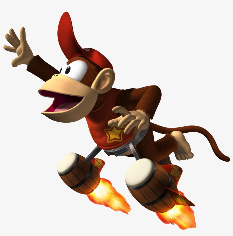 Donkey Kong Barrel Blast Diddy, transparent png