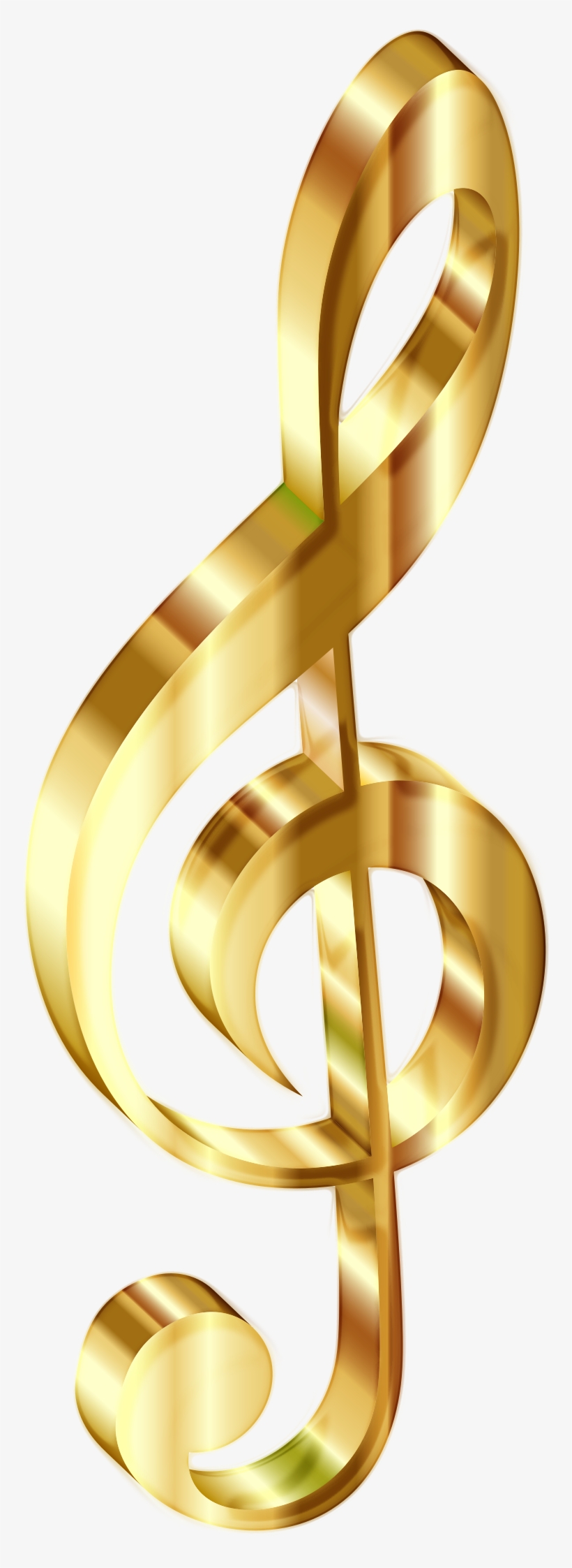 This Free Icons Png Design Of Gold 3d Clef Enhanced, transparent png