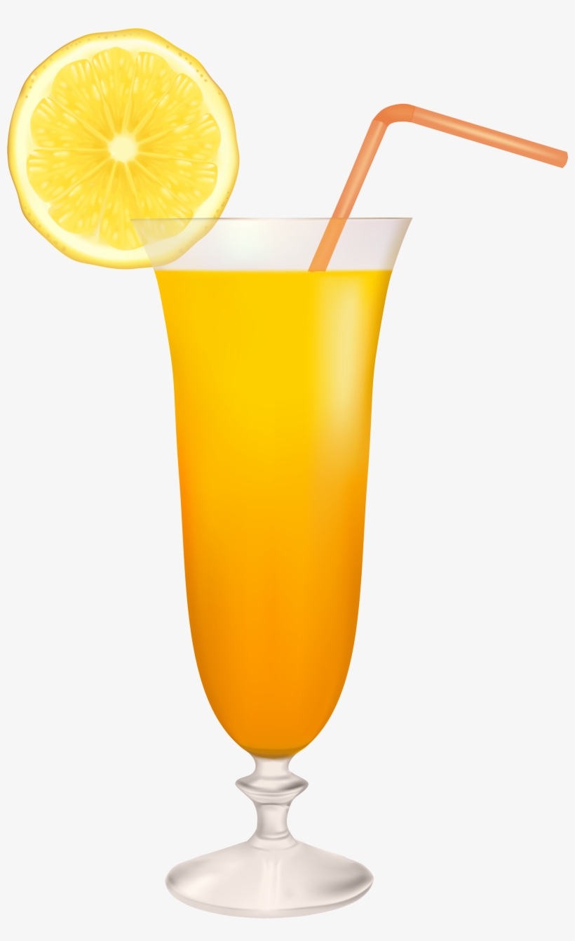 Cocktail Glass With Lemon Png Clipart - Lemon Juice Glass Png, transparent png