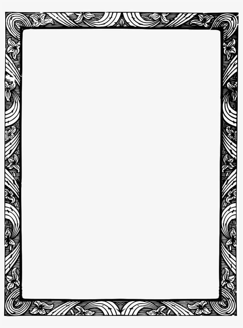 White Flower Frame Png Hd - Clip Art Border Vintage, transparent png