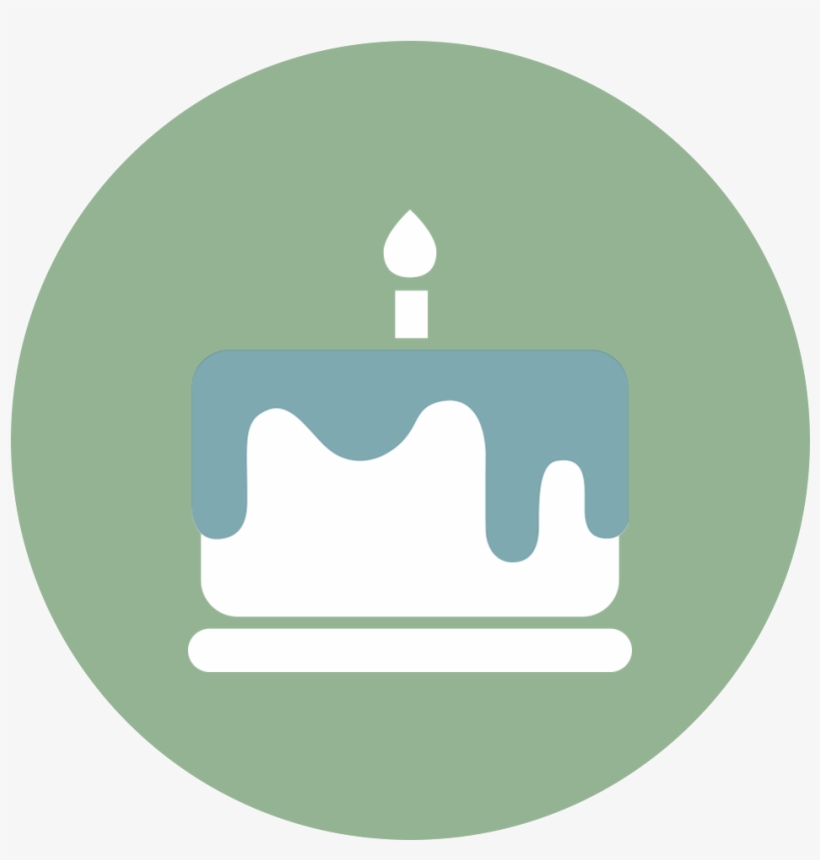 Icon Cake One Candle - Sign, transparent png