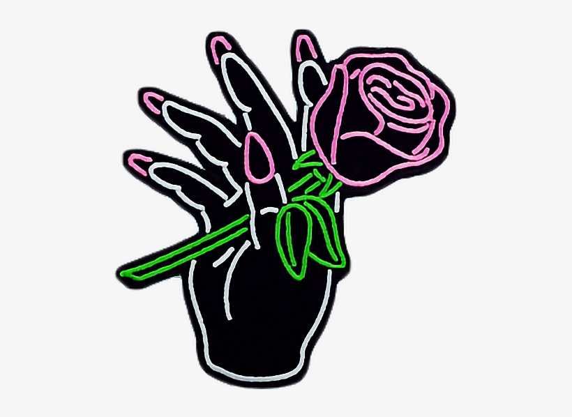 Tumblr Aesthetictumblr Rose Hand Patch Grunge, transparent png