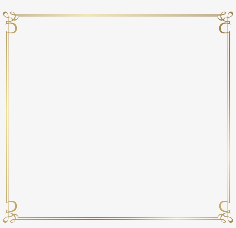Thin Gold Border 5985x5493 PNG Download PNGkit