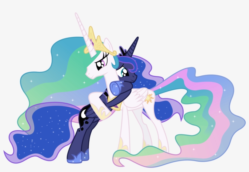 Mlp Fim Princess Luna And Princess Celestia Images Luna And Celestia Hug 1114x716 PNG