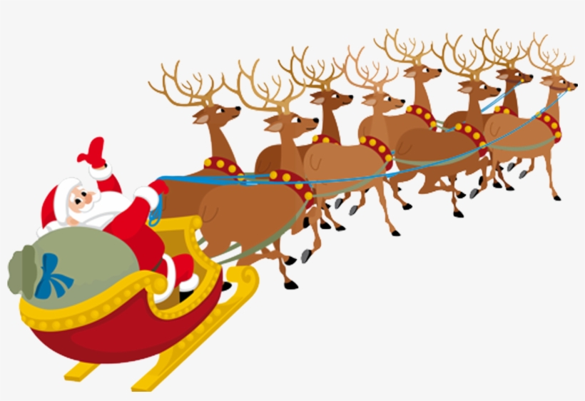 Black And White Library Claus Village Clauss Reindeer - Santa Claus, transparent png