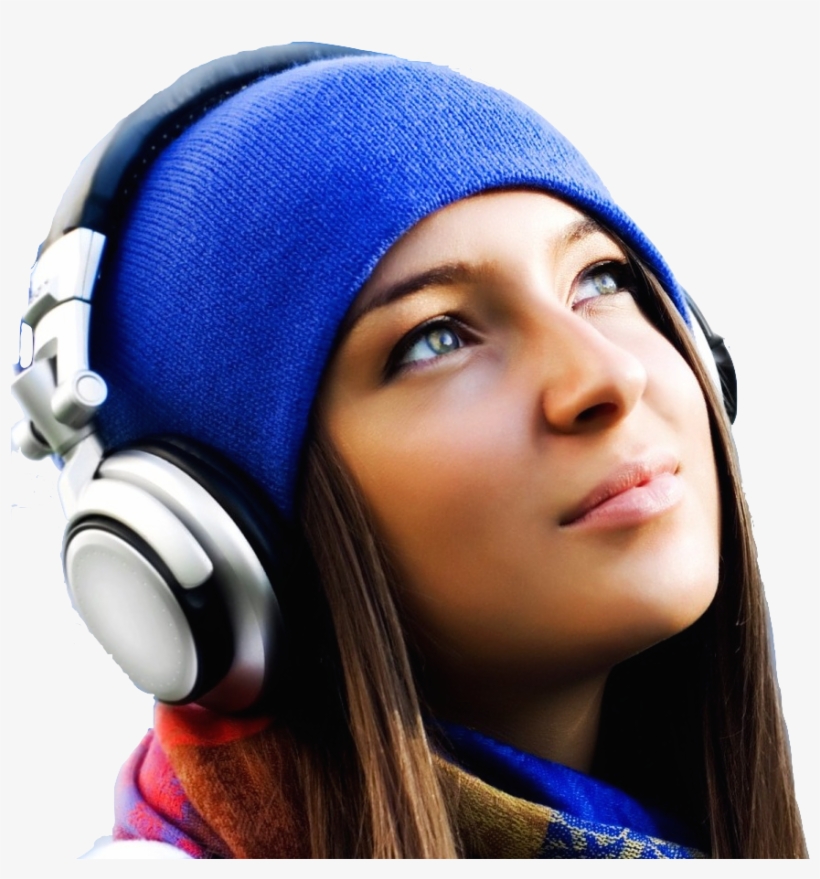 Listening To Music T - Girl Listening To Music Png, transparent png