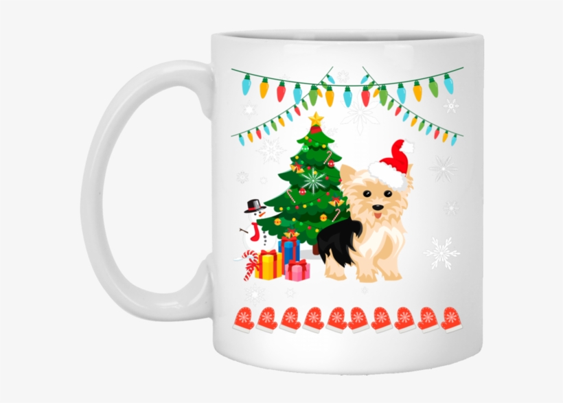 Yorkie Christmas Mug - Mug, transparent png