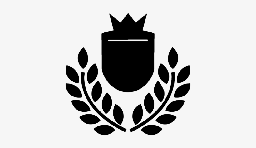 Symbolic Shield With Crown And Olive Branches Vector - Emblem, transparent png