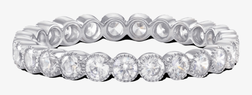 Ring Bezeled Diamonds Eternity Wedding Band Platinum - Diamond, transparent png
