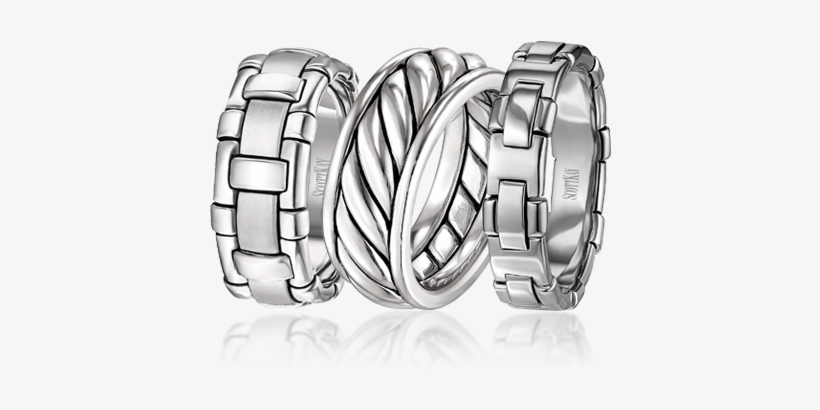 Scott Kay - Scott Kay Braided Mens Wedding Bands, transparent png