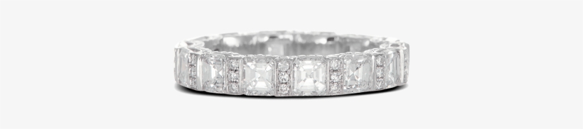 Ring Everlasting Eternity Wedding Band Asscher Diamonds - Steven Kirsch Inc, transparent png