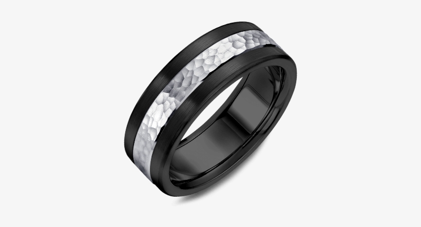 Fashion Rings - Coi Jewelry Tungsten Carbide Hammered Wedding Band, transparent png