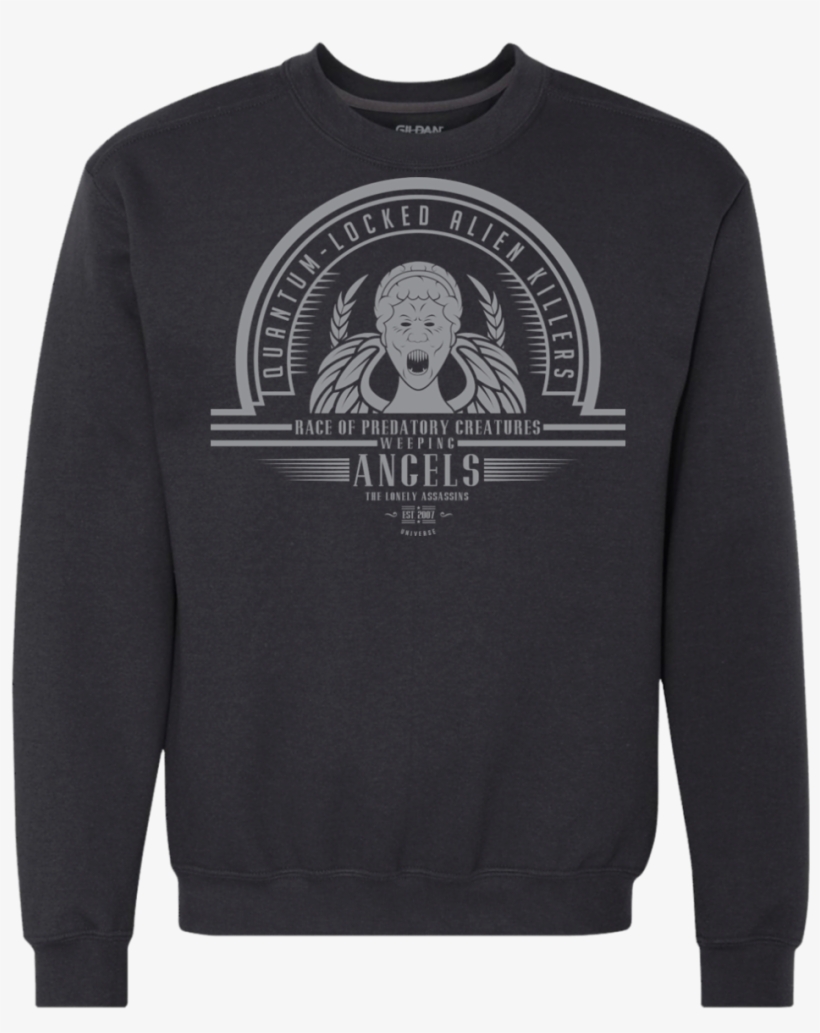 Who Villains Weeping Angels Premium Crewneck Sweatshirt - Doctor Who Tardis 10th Time Lord Vashta Nerada River, transparent png