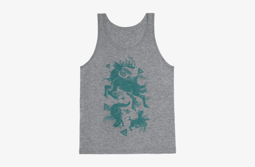 Harry Potter Patronus Pattern Tank Top - 10 Squats 100 Push Ups, transparent png