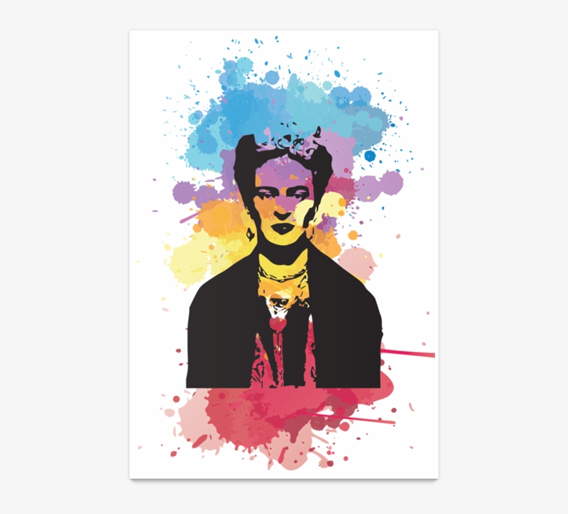 Poster Frida Kahlo Em Aquarela De Molduriana - Frida Kahlo, transparent png