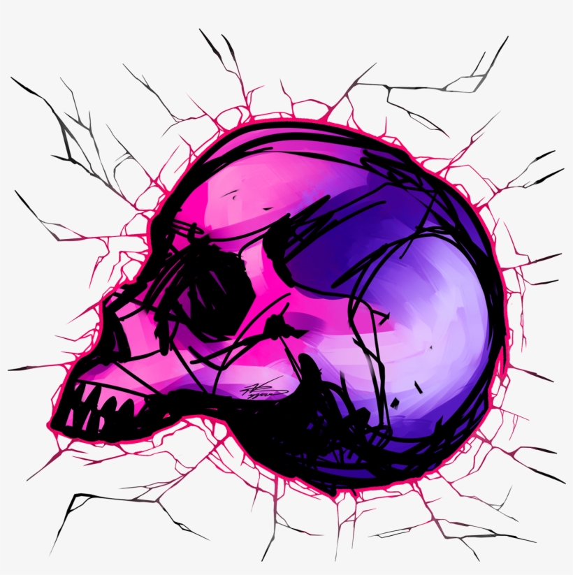 Stylized Skull Illustrations, transparent png