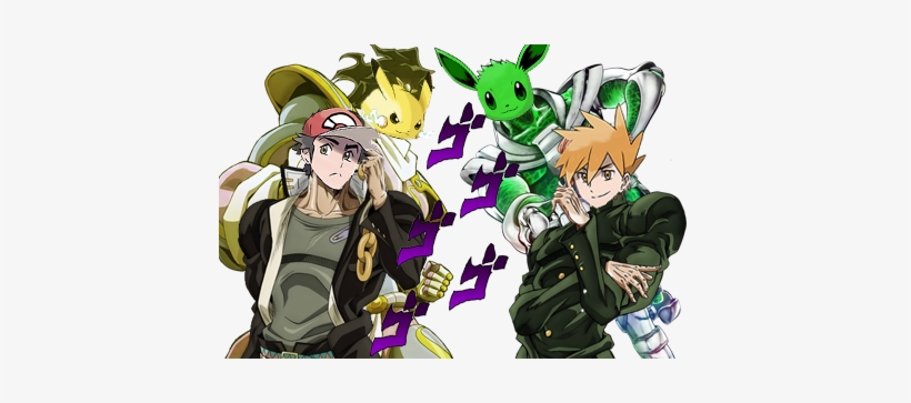 2 - Red Jotaro Blue Kakyoin, transparent png