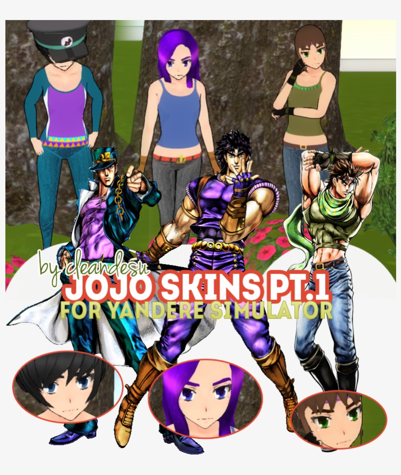 Clipart Resolution 800*900 - Yandere Simulator Jojo's Bizarre Adventure, transparent png