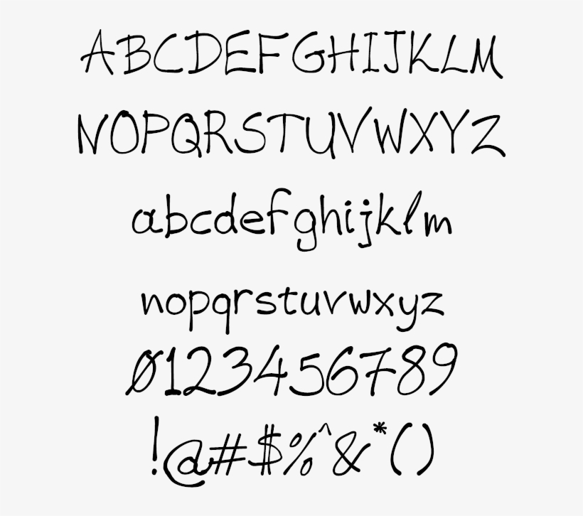 Handwriting Vag Handwritten Example - Handwritten Fonts, transparent png