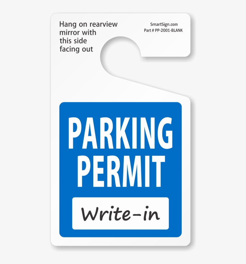 Zoom, Price, Buy - Hanging Parking Permit, transparent png