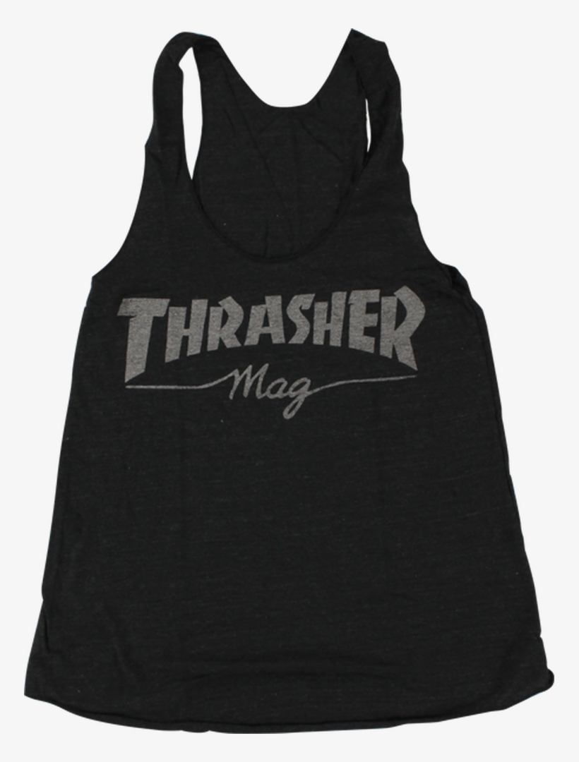 Thrasher Girls Mag Logo Racerback Tank M-blk Hthr - Thrasher Magazine, transparent png