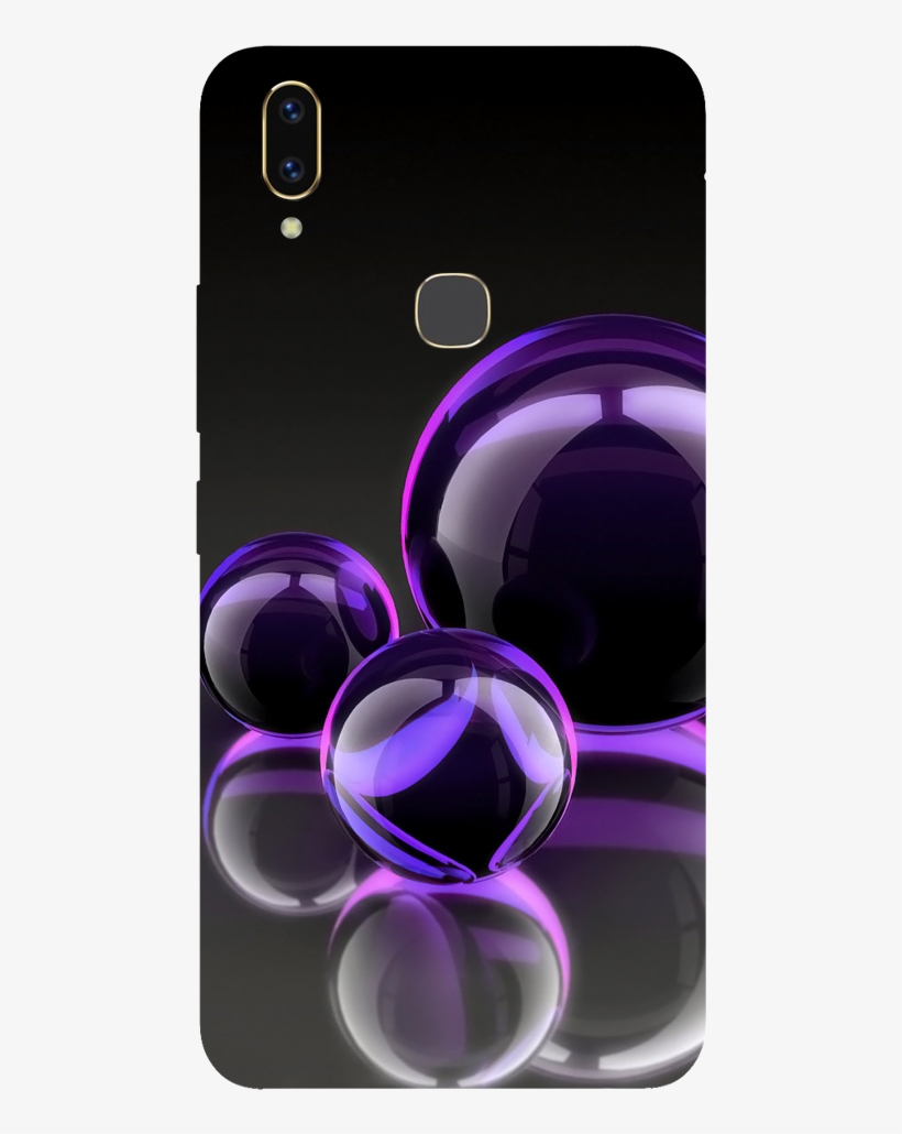 Water Bubble Printed Case Cover For Vivo V9 By Mobiflip - Purple And Black Balloons, transparent png