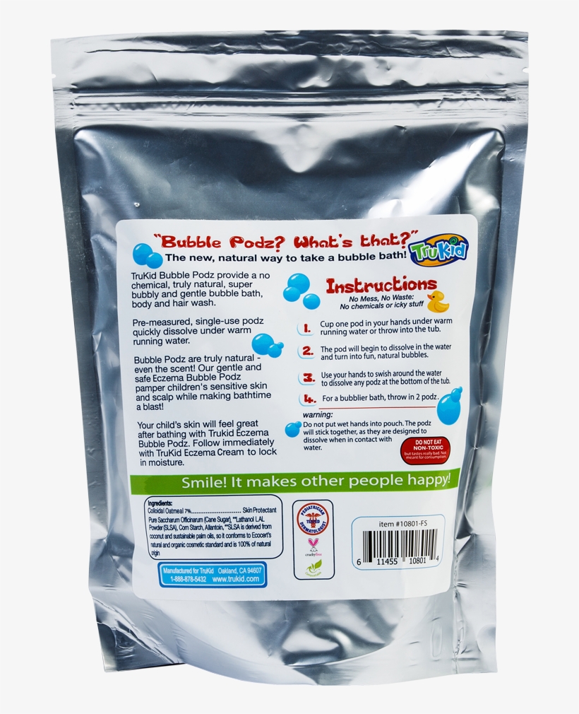 Trukid Eczema Care Bubble Podz 60 Count - Packing Materials, transparent png