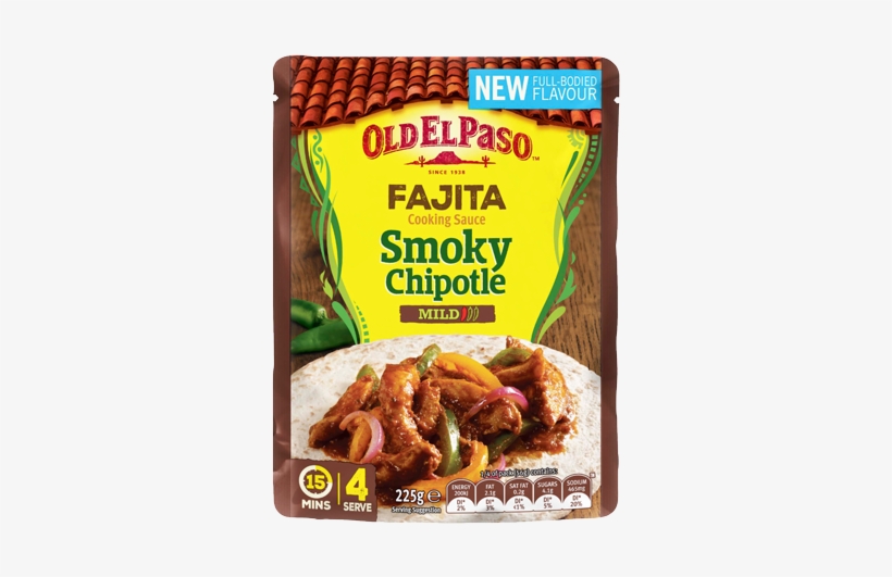 Smoky Chipotle Fajita Cooking Sauce 225g - Old El Paso Mini Stand 'n' Stuff Flour Soft Tortillas, transparent png