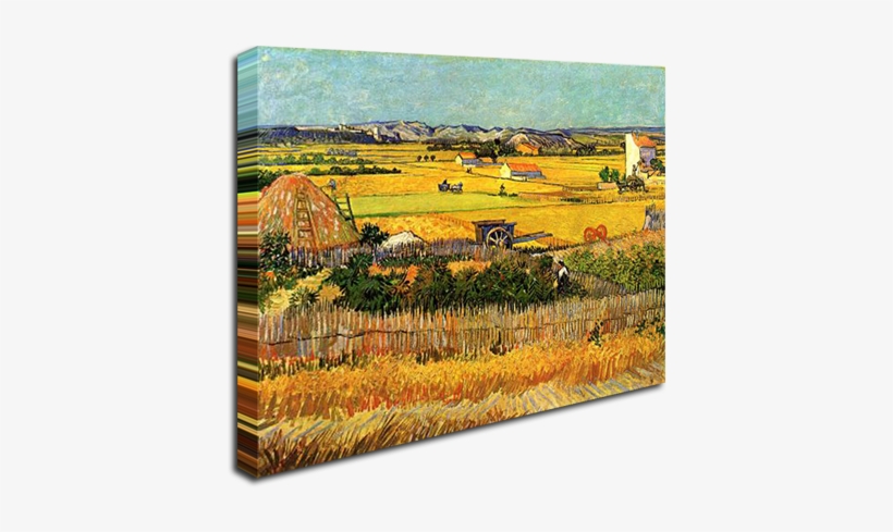 Harvest At La Crau With Montmajour In The Background - Vincent Van Gogh Harvest At La Crau, transparent png