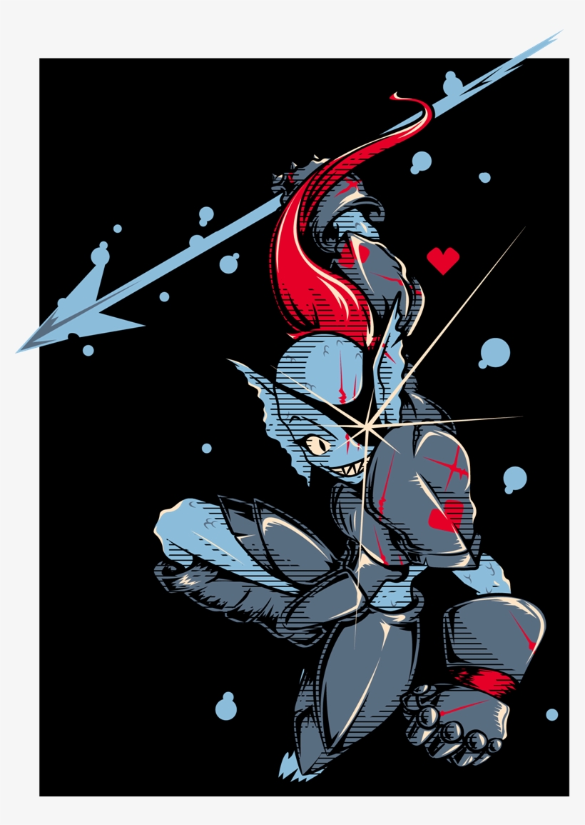De Undyne Undertale Fanart, transparent png