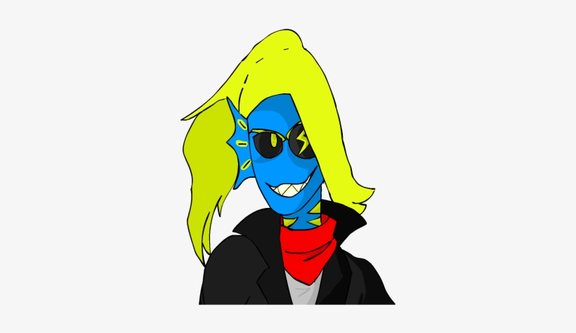 Light Undyne - Cartoon, transparent png